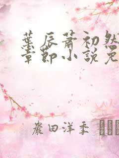 叶辰萧初然最新章节小说免费阅读无弹窗