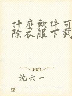 什么软件可以去除衣服下载