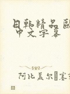 日韩精品 欧美 中文字幕