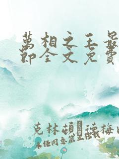 万相之王最新章节全文免费阅读无弹窗