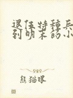 退伍特种兵穿越到明末的小说