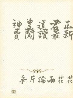 神农道君正版免费阅读最新章节