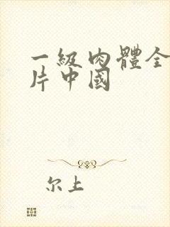 一级肉体全黄裸片中国