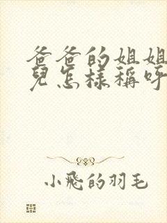 爸爸的姐姐的女儿怎样称呼