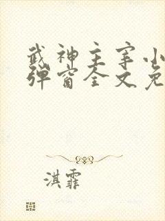 武神主宰小说无弹窗全文免费阅读