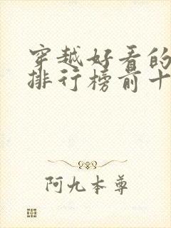 穿越好看的小说排行榜前十名有哪些