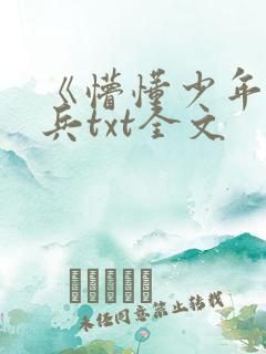 《懵懂少年》李兵txt全文