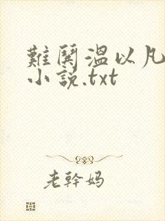 难哄温以凡桑延小说.txt