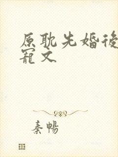 原耽先婚后爱甜宠文