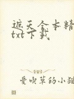 遮天全本精校版txt下载