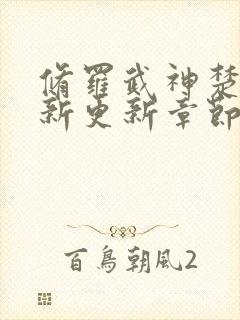 修罗武神楚枫最新更新章节