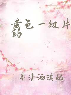 黄色一级片美国的