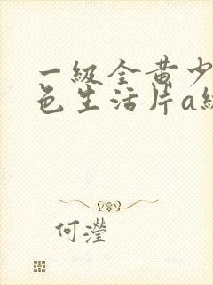 一级全黄少妇性色生活片a级