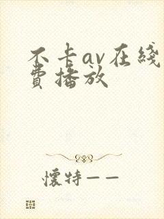 不卡av在线免费播放