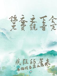 锦衣之下全集集免费观看完整版电视剧