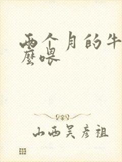 两个月的牛犊怎么喂