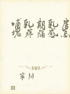 哺乳期乳房有硬块疼痛感怎么办