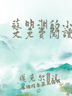 苏明渊的小说全文免费阅读无弹窗