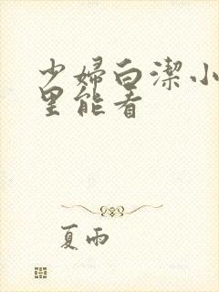 少妇白洁小说哪里能看