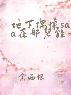 地下偶像sana在哪儿能看到