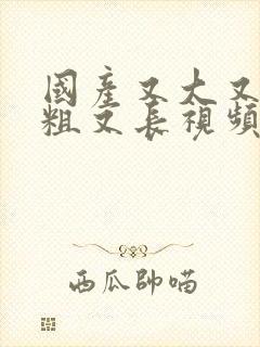 国产又大又黄又粗又长视频