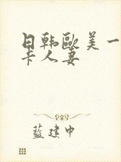 日韩欧美一区不卡人妻