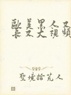 欧美黑人又粗又长又大视频