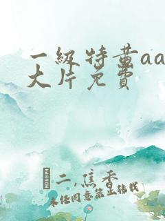 一级特黄aaa大片免费