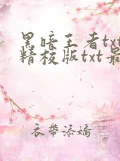 黑暗王者txt精校版txt最新章节