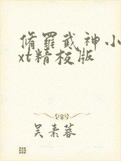 修罗武神小说txt精校版