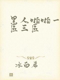 黑人啪啪一区二区三区