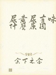 尿黄尿有味道是什么原因