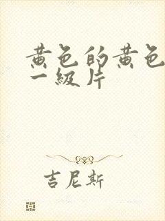 黄色的黄色录像一级片