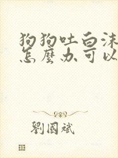 狗狗吐白沫黏液怎么办可以吃什么药