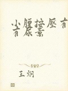 小腹按压有痛感有尿意