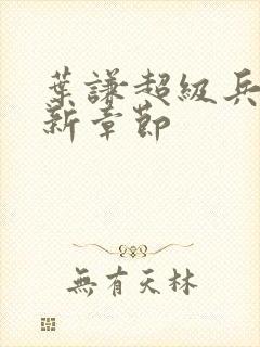 叶谦超级兵王最新章节