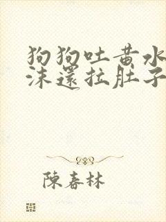 狗狗吐黄水带泡沫还拉肚子