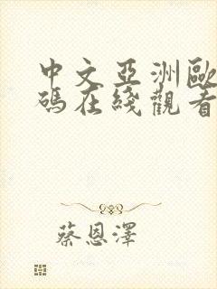 中文亚洲欧美乱码在线观看