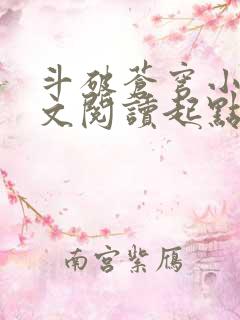 斗破苍穹小说全文阅读起点