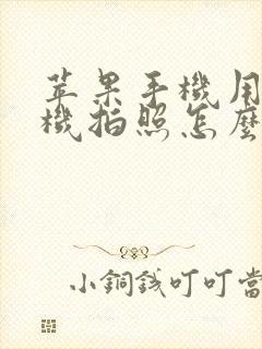 苹果手机用原相机拍照怎么样好看