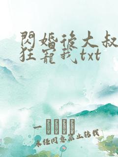 闪婚后大叔每天狂宠我txt