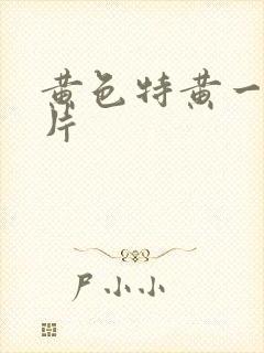 黄色特黄一级大片