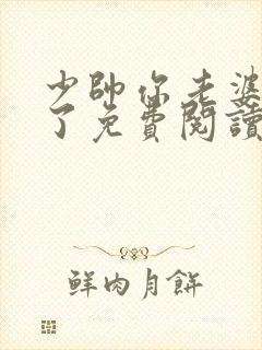 少帅你老婆又跑了免费阅读