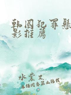 韩国犯罪悬疑电影推荐