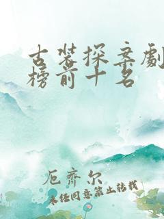 古装探案剧排行榜前十名