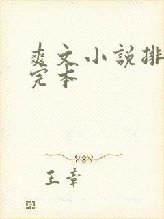 爽文小说排行榜完本