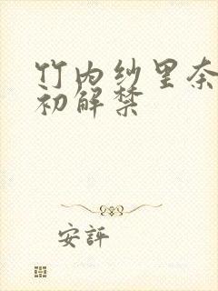 竹内纱里奈黑人初解禁