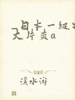 _日本一级特黄大片爽a