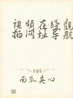 视频在线观看自拍网址导航