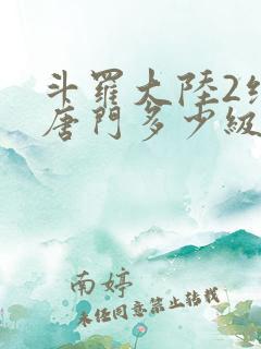 斗罗大陆2绝世唐门多少级